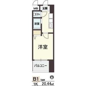 1K 間取り図