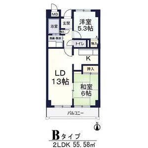 2LDK 間取り図
