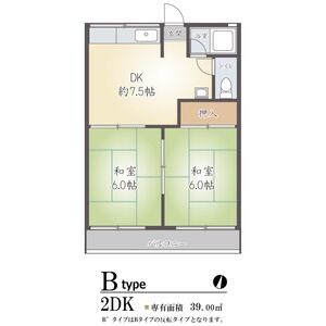 2DK 間取り図