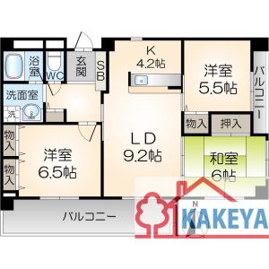 3LDK 間取り図