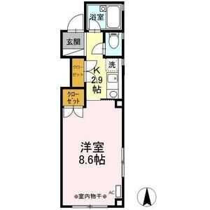 1K 間取り図