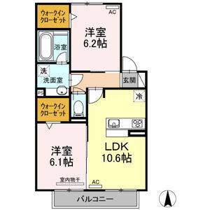 2LDK 間取り図