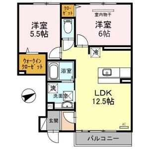 2LDK 間取り図