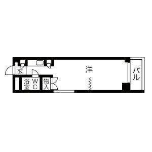 1K 間取り図