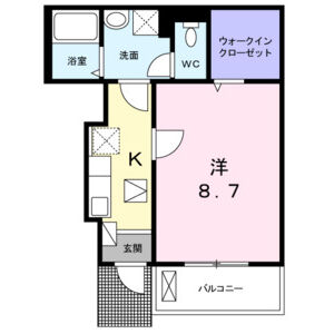 1K 間取り図