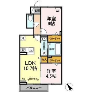 2LDK 間取り図