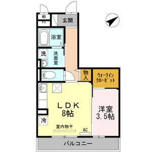 1LDK 間取り図