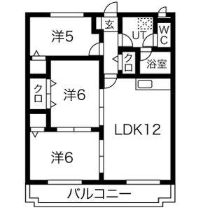 3LDK 間取り図