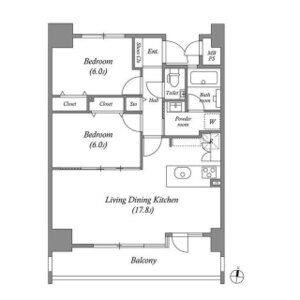 2LDK 間取り図