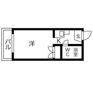 1K 間取り図