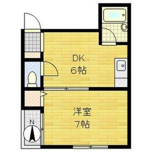 1DK 間取り図