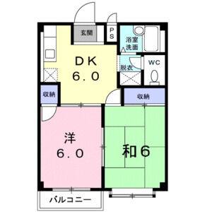 2DK 間取り図