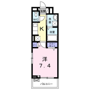 1K 間取り図
