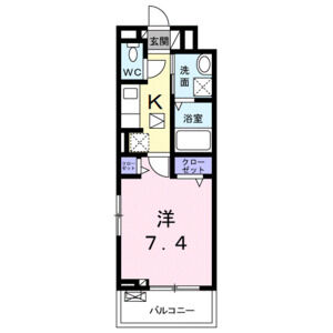 1K 間取り図