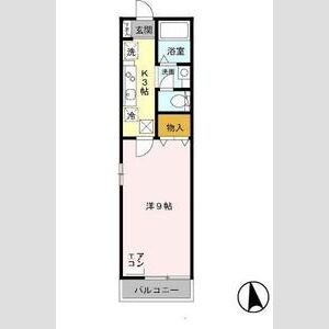 1K 間取り図