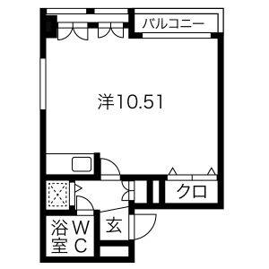 ワンルーム 間取り図