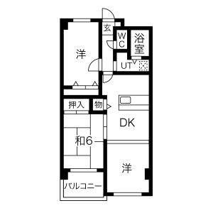 2LDK 間取り図
