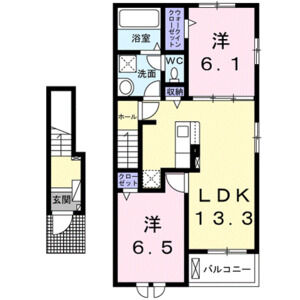 2LDK 間取り図