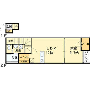 1LDK 間取り図