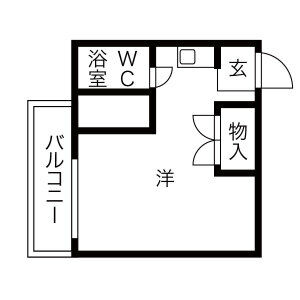 ワンルーム 間取り図