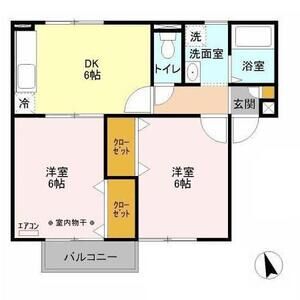 2DK 間取り図