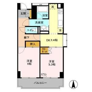2DK 間取り図