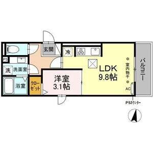 1LDK 間取り図
