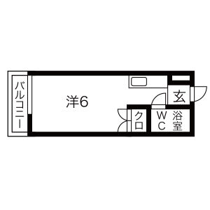 ワンルーム 間取り図