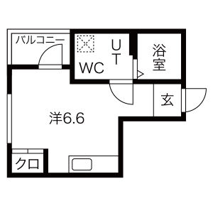 ワンルーム 間取り図