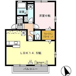 1LDK 間取り図
