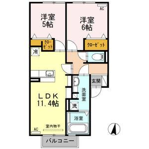 2LDK 間取り図