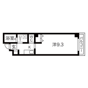 1K 間取り図