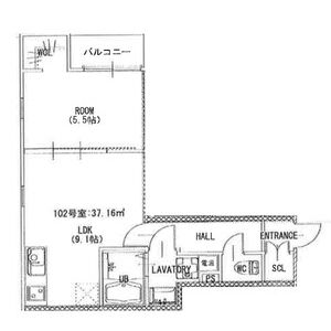 1LDK 間取り図