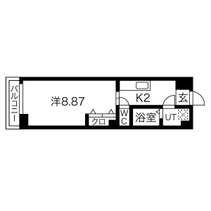 1LDK 間取り図