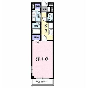 1K 間取り図