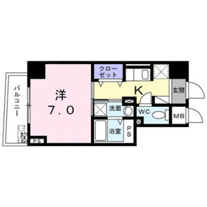 1K 間取り図