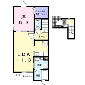 1LDK 間取り図