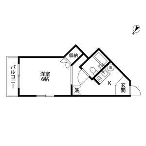 1K 間取り図
