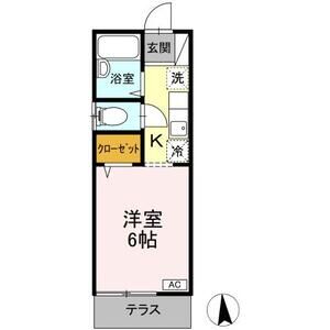 1K 間取り図