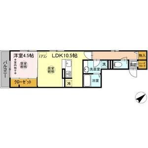 1LDK 間取り図