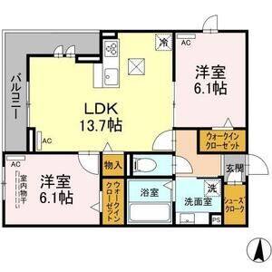 2LDK 間取り図
