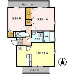 2LDK 間取り図
