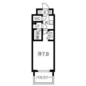 1K 間取り図