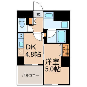 1DK 間取り図