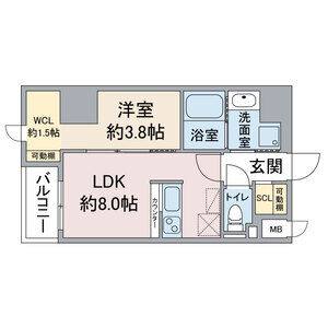 1LDK 間取り図