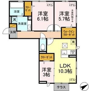 3LDK 間取り図