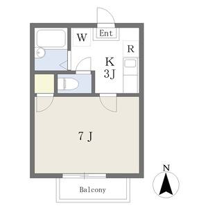 1K 間取り図