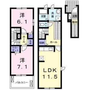 2LDK 間取り図