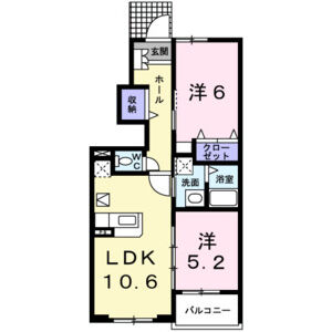 2LDK 間取り図