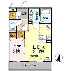 1LDK 間取り図